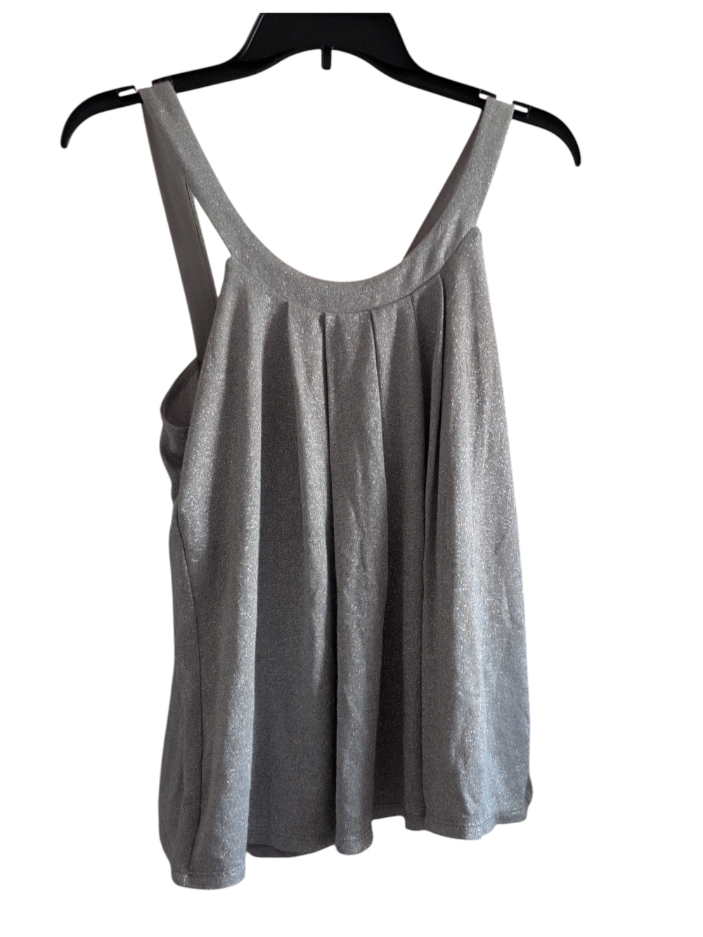 Jennifer Lopez Silver Shimmer Pleated Camisole